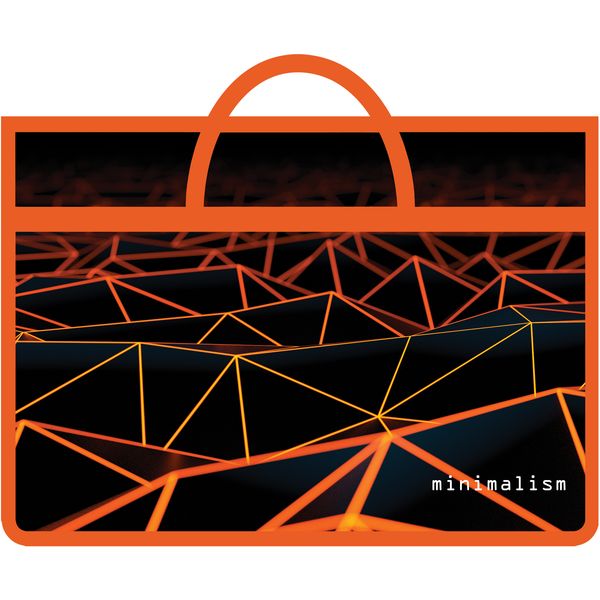 Папка художника, А3, пластиковая, с ручками, на молнии, ПЧЕЛКА Оранжевый вектор Акция!