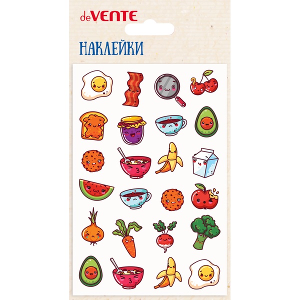 Наклейки для творчества deVENTE Breakfast stickers, карточка 100*150 мм, объемные