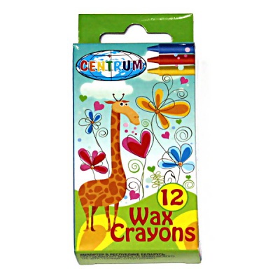 Мелки восковые 12 цветов, круглые, CENTRUM (к/к)