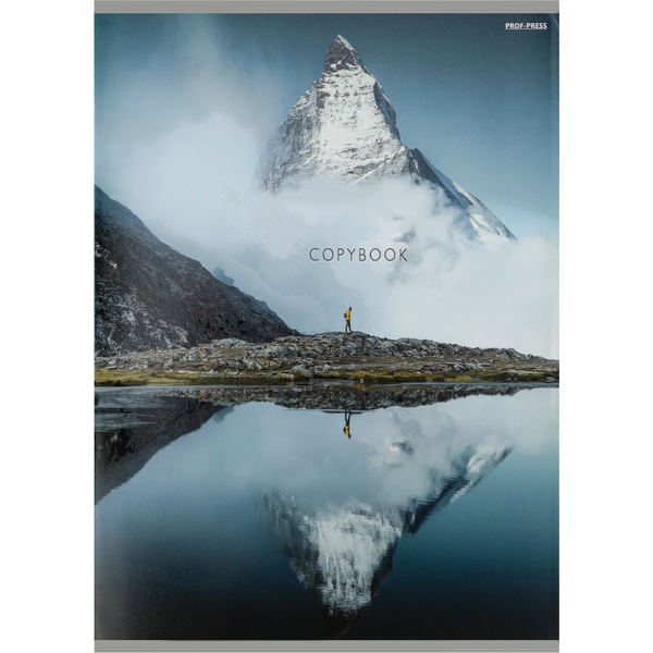 Тетрадь А4, клетка, 96 л., на скобе, 60 г/м², твин-лак, Prof-Press Горное умиротворение