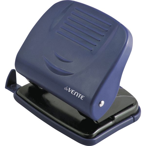Дырокол на 30 л., 2 отв., пластик. рукоятка, deVENTE Stripe_синий Дырокол на 30 л., 2 отв., пластик. рукоятка, deVENTE Stripe_синий