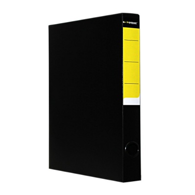 Папка-короб архивная А4, PP 800 мкм, на липучке, 36 мм (350 л.), черная, inФОРМАТ
