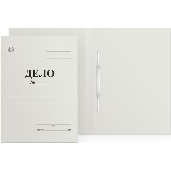 Папка-скоросшиватель Дело №, А4, немелованный картон 360 г/м², белая, DOLCE COSTO