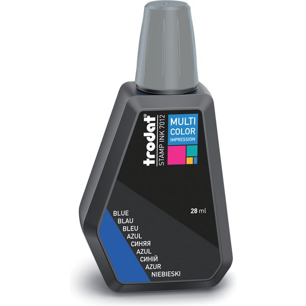 Краска штемпельная TRODAT Multi Color, 28 мл, на водной основе, синяя