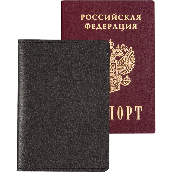 Обложка для паспорта с картхолдером, иск. кожа, цв.: черный, deVENTE Casual
