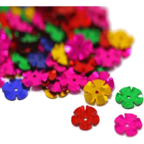 Пайетки "цветок" Ø9 мм, 10 г, цвет микс, deVENTE