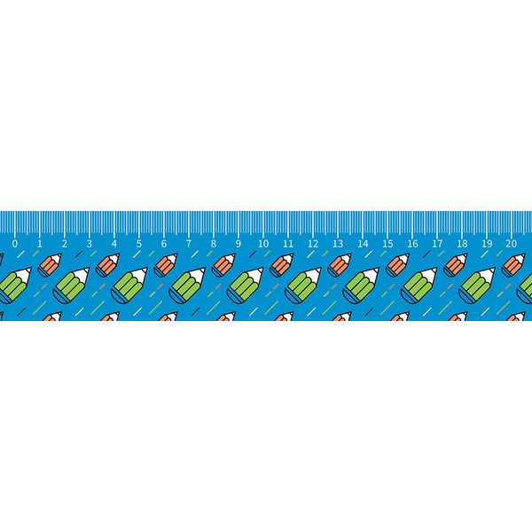 Закладка-линейка пластиковая, 40*220 мм, ПЧЕЛКА Карандаши