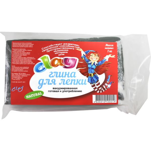 Глина вакуумированная Тех-Инвест Clay, самоотвердевающая, 1000 г, серая (п/п)