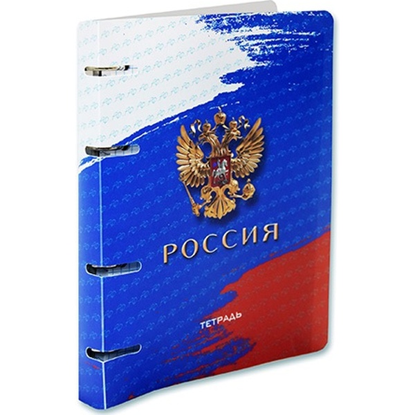Тетрадь на кольцах, А5, 80 л., клетка, пластик. обложка, КТС-ПРО Россия Тетрадь на кольцах, А5, 80 л., клетка, пластик. обложка, КТС-ПРО Россия