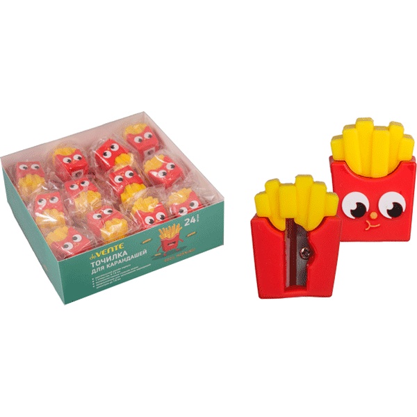 Точилка пластиковая, 1 отв., софт-тач, deVENTE Chips