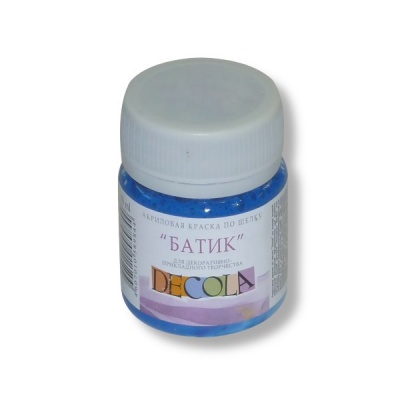 Краска по шелку DECOLA Батик, небесно-голубая, акриловая, банка 50 мл