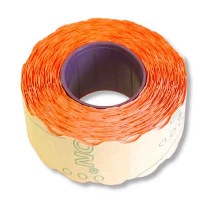 Этикет-лента ВОЛНА, 22*12 мм, 800 шт., красная