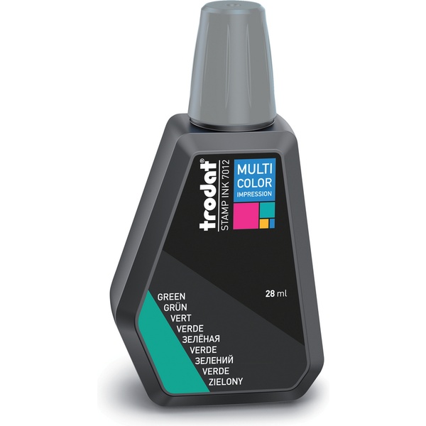 Краска штемпельная TRODAT Multi Color, 28 мл, на водной основе, зеленая Краска штемпельная TRODAT Multi Color, 28 мл, на водной основе, зеленая