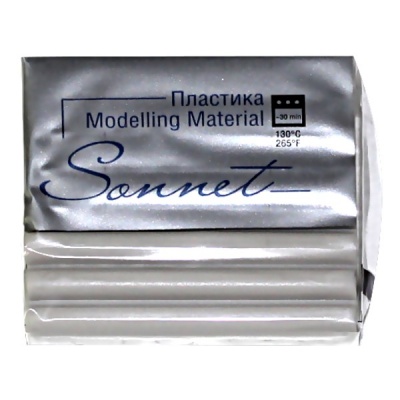 Пластика (полимерная глина) СОНЕТ, запекаемая, 56 г, серая светлая