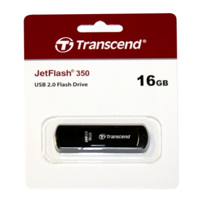 USB-- 16  Transcend JetFlash 350 Black, USB 2.0