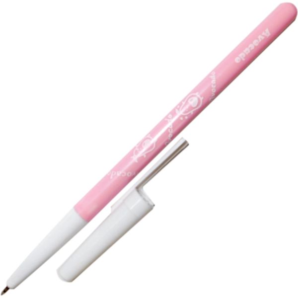 Ручка шариковая 0,7 мм синяя Tukzar Авокадо, розово-белый корпус