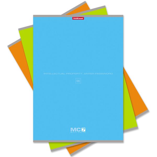 Тетрадь А4, на скобе, 96 л., клетка, 60 г/м2, мел. картон, ErichKrause MC-7_3 дизайна_MIX-PACK Тетрадь А4, на скобе, 96 л., клетка, 60 г/м2, мел. картон, ErichKrause MC-7_3 дизайна_MIX-PACK