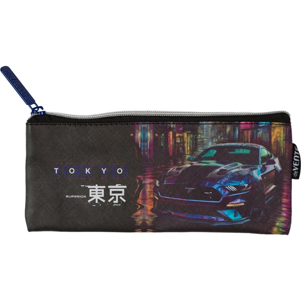 Пенал 1 отд., на молнии, 200*90 мм, иск. кожа, deVENTE Label_Tokyo Drift  Акция!