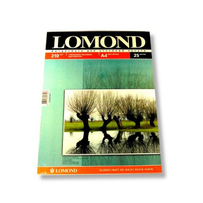 Фотобумага А4, 210 г/м² , 25 л., глянцевая/матовая, 2-ст., LOMOND Inkjet