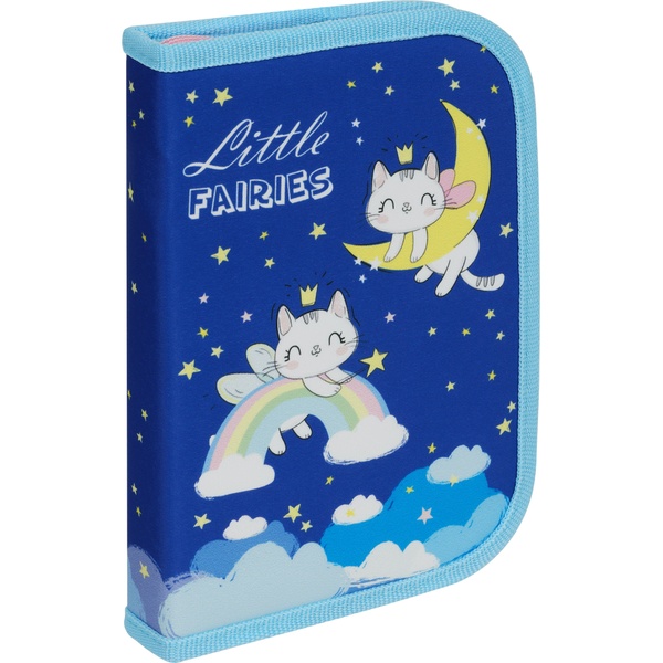 Пенал 1 отд., на молнии, 200*130*28 мм, текстиль, откидная планка, ArtSpace Fairies