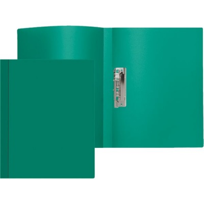 Папка с прижимным механизмом, А4, PP 500 мкм, "песок", 17 мм, Attomex/ Зеленая