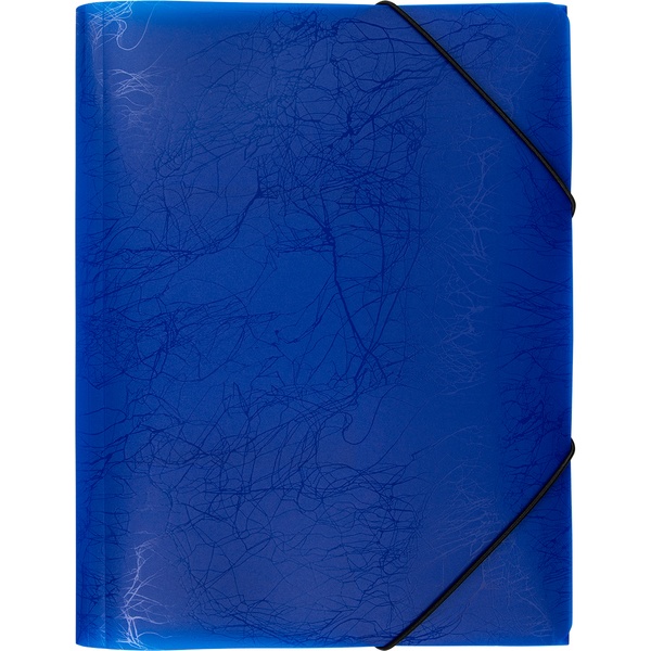 Папка на резинках, А4, PP 600 мкм, "волокно", Expert Complete Premier_синяя