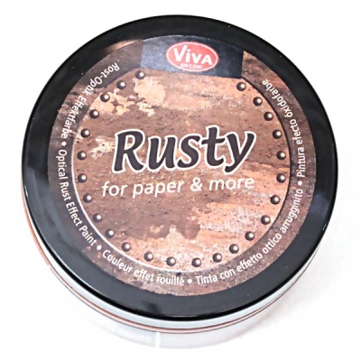 Краска патинирующая Rusty Paper&More (эффект ржавчины), оранжевая, банка 150 мл 