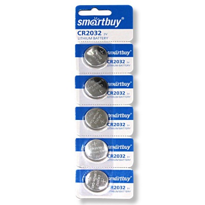 Батарейка литиевая CR2032, 3 V, блистер, Smartbuy