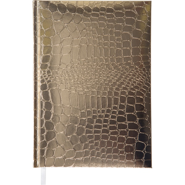 Блокнот в твердом переплете А5, 80 л., 70 г/м², клетка, бумвинил, поролон, Attomex Arkona_золотистый