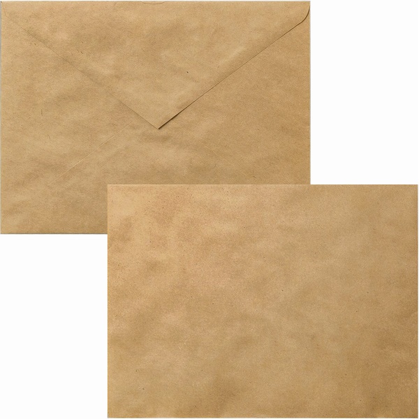 Конверты С5 (162х229 мм) КРАФТ, клей, 90 г/м2, КОМПЛЕКТ 50 шт., треугольный клапан, BRAUBERG