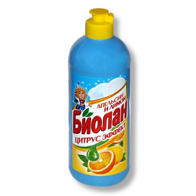 Средство для мытья посуды Биолан Апельсин и лимон, флип-топ, 450 мл
