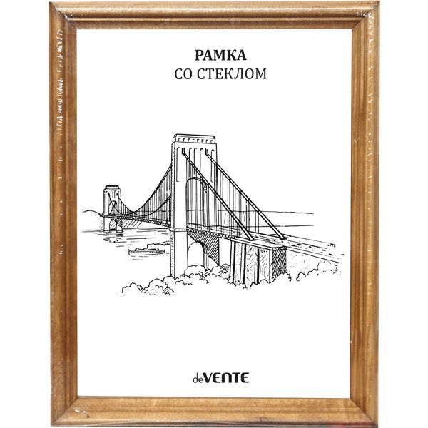 Рамка 30*40 см, МДФ/ПММА, цвет: орех, Ш 16 мм, deVENTE Профиль №1