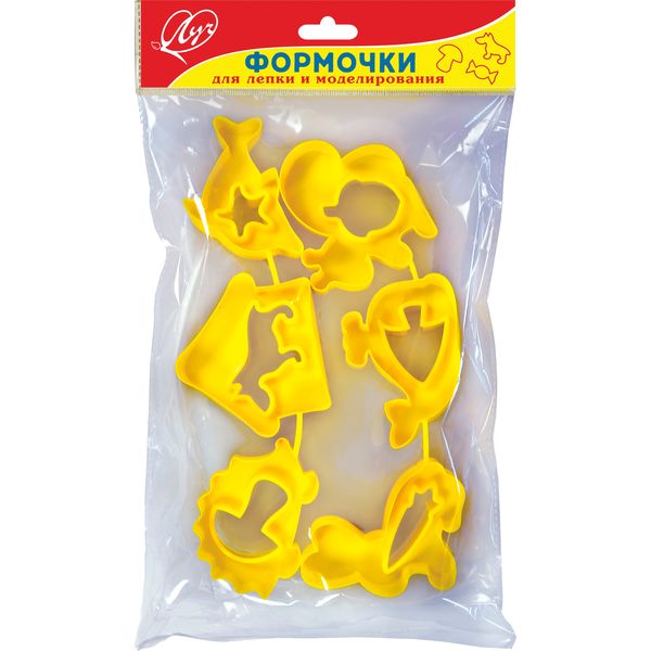 Формочки для лепки и моделирования ЛУЧ Набор № 1: 6 шт., пластик