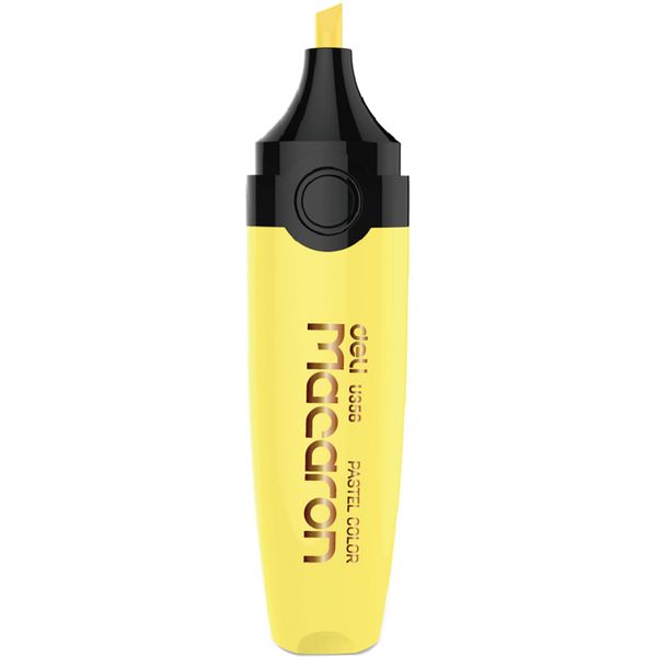 Текстмаркер медово-желтый, пастельный, ШЛ 1-4 мм, н-к "клин", Deli Macaron  Акция!