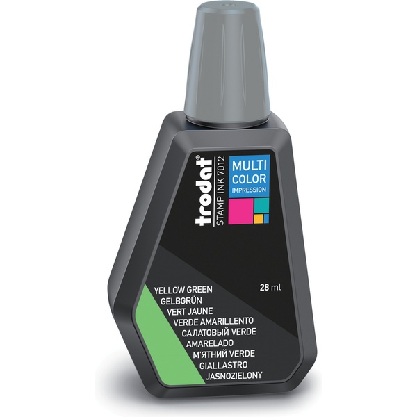 Краска штемпельная TRODAT Multi Color, 28 мл, на водной основе, салатовая Краска штемпельная TRODAT Multi Color, 28 мл, на водной основе, салатовая