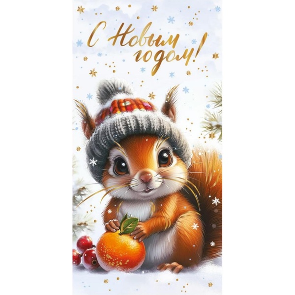 Конверт для денег С Новым годом! Белочка Конверт для денег С Новым годом! Белочка