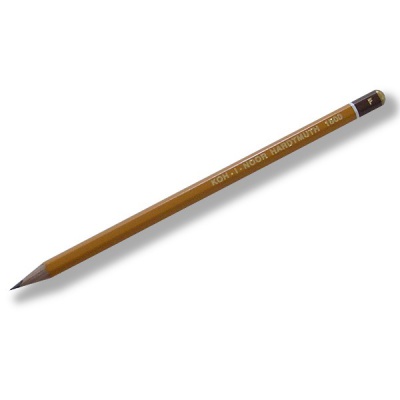 Карандаш чернографитный, F, деревянный, шестигранный, желтый, KOH-I-NOOR 1500 Карандаш чернографитный, F, деревянный, шестигранный, желтый, KOH-I-NOOR 1500