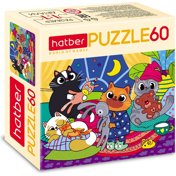Пазл 60 элементов. Hatber КотоВасия, 165*230 мм Пазл 60 элементов. Hatber КотоВасия, 165*230 мм