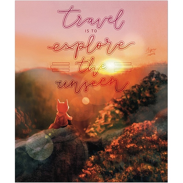 Тетрадь А5, клетка, 48 л., на скобе, 60 г/м², выб. УФ-лак, ПОЛИНОМ Лисенок-путешественник_4 дизайна  Акция!