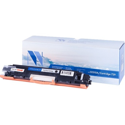 Картридж NVP совместимый HP CE310A / Canon 729 черный для LaserJet Color Pro 100 M175a / M175nw 1200