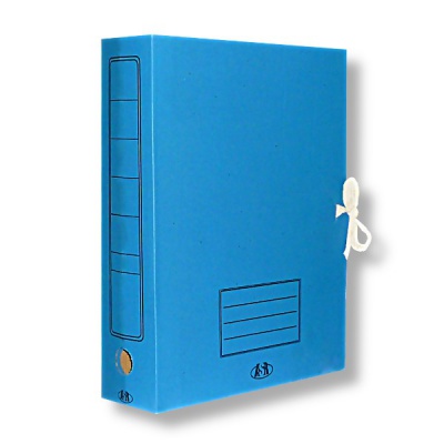 Папка архивная А4, микрогофрокартон, 2 завязки, 75 мм (750 л.), синий, БЛАНКИЗДАТ