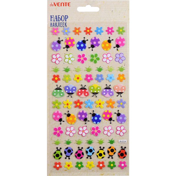 Паф-стикеры (объемные), карточка 125*230 мм, ПВХ, deVENTE Cute