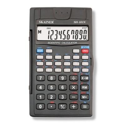 Калькулятор научный SKAINER SH-101N, 8+2 разр., 56 функц., ЖК, 1 яч., 1 стр., батарея, крышка, серый Калькулятор научный SKAINER SH-101N, 8+2 разр., 56 функц., ЖК, 1 яч., 1 стр., батарея, крышка, серый
