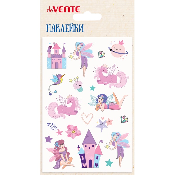 Паф-стикеры (объемные) deVENTE Мир феи, мягкие, карточка 100*150 мм