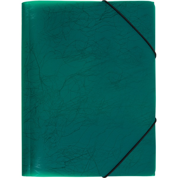 Папка на резинках, А4, PP 600 мкм, "волокно", Expert Complete Premier_зеленая