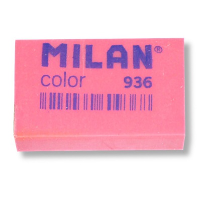 Ластик MILAN Color 936, полимер, прямоугольный, 39*23*9 мм, 2 дизайна Ластик MILAN Color 936, полимер, прямоугольный, 39*23*9 мм, 2 дизайна