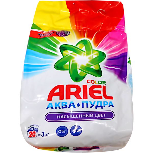 Порошок стиральный автомат Ariel (Ариэль) Color аква-пудра Насыщенный цвет, 3 кг Порошок стиральный автомат Ariel (Ариэль) Color аква-пудра Насыщенный цвет, 3 кг
