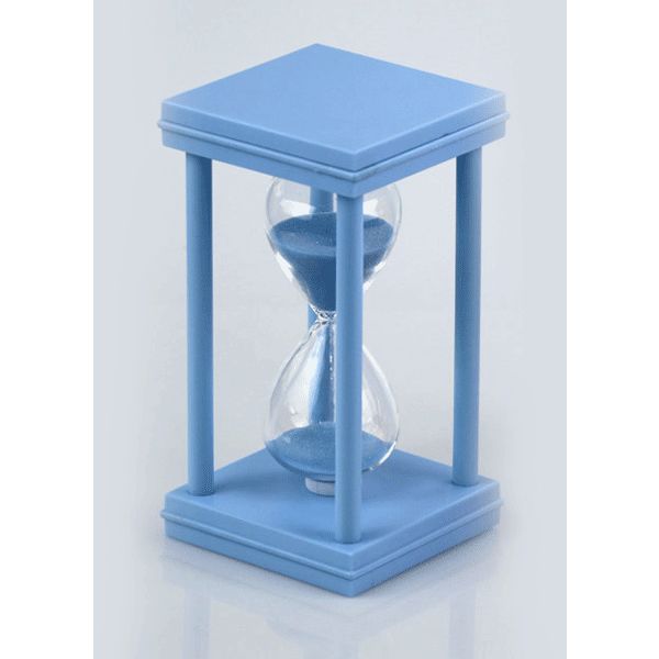 Часы песочные 14*8 см, 15 минут deVENTE Classic, пластик/стекло, голубые*