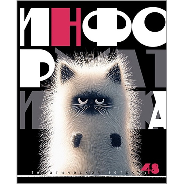 Тетрадь предметная 48 л., клетка, 60 г/м², обл. мел. картон, КТС-ПРО Заряженные пушистики_Информатика Тетрадь предметная 48 л., клетка, 60 г/м², обл. мел. картон, КТС-ПРО Заряженные пушистики_Информатика