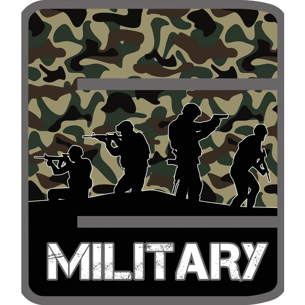 Папка для труда А4, на молнии (с 3-х сторон), PP, прозр., цв. отк. планка, ПЧЕЛКА Military